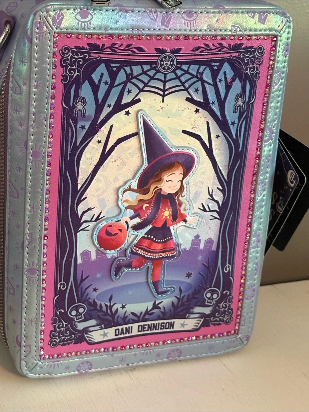 Loungefly Hand Blinged Hocus Pocus Tarot Card Crossbody Bag